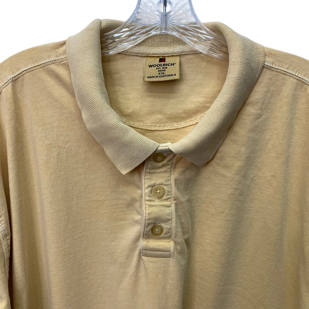 Woolrich XXL Mens Gold Yellow Collar Polo Shirt Golf Cotton Top